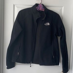 North Face Windwall Black fleece jacket sx Med EUC
